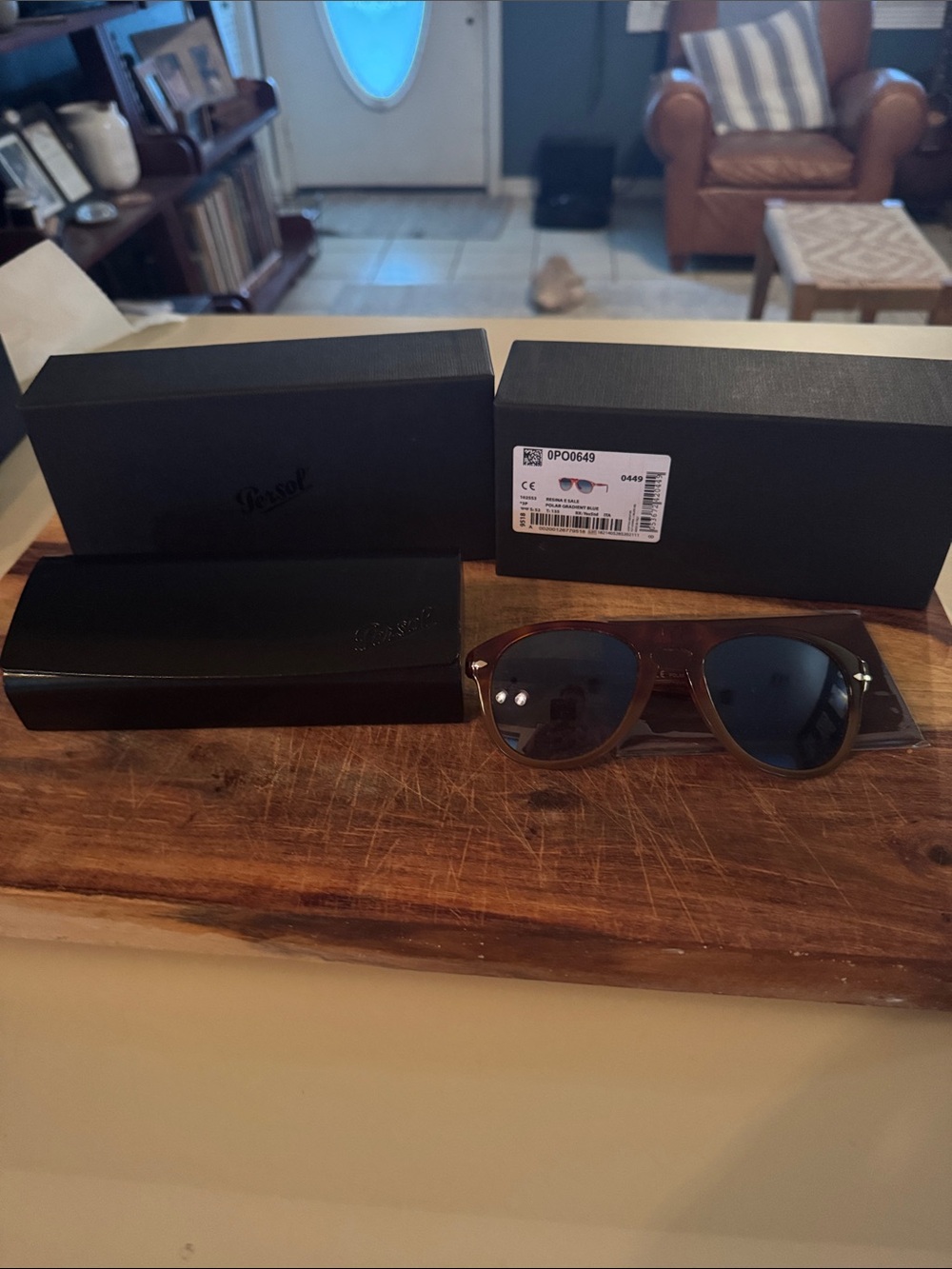 Persol PO649 Resina e Sale Polar Gradient Blue Size 52